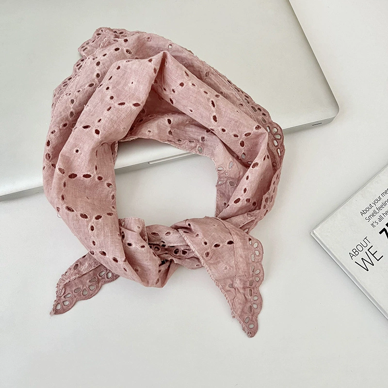 Lace Hollow Triangle Head Scarf view 7