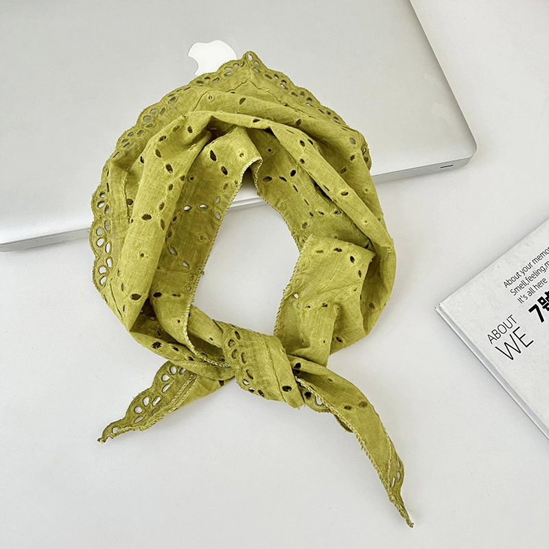 Lace Hollow Triangle Head Scarf view 10