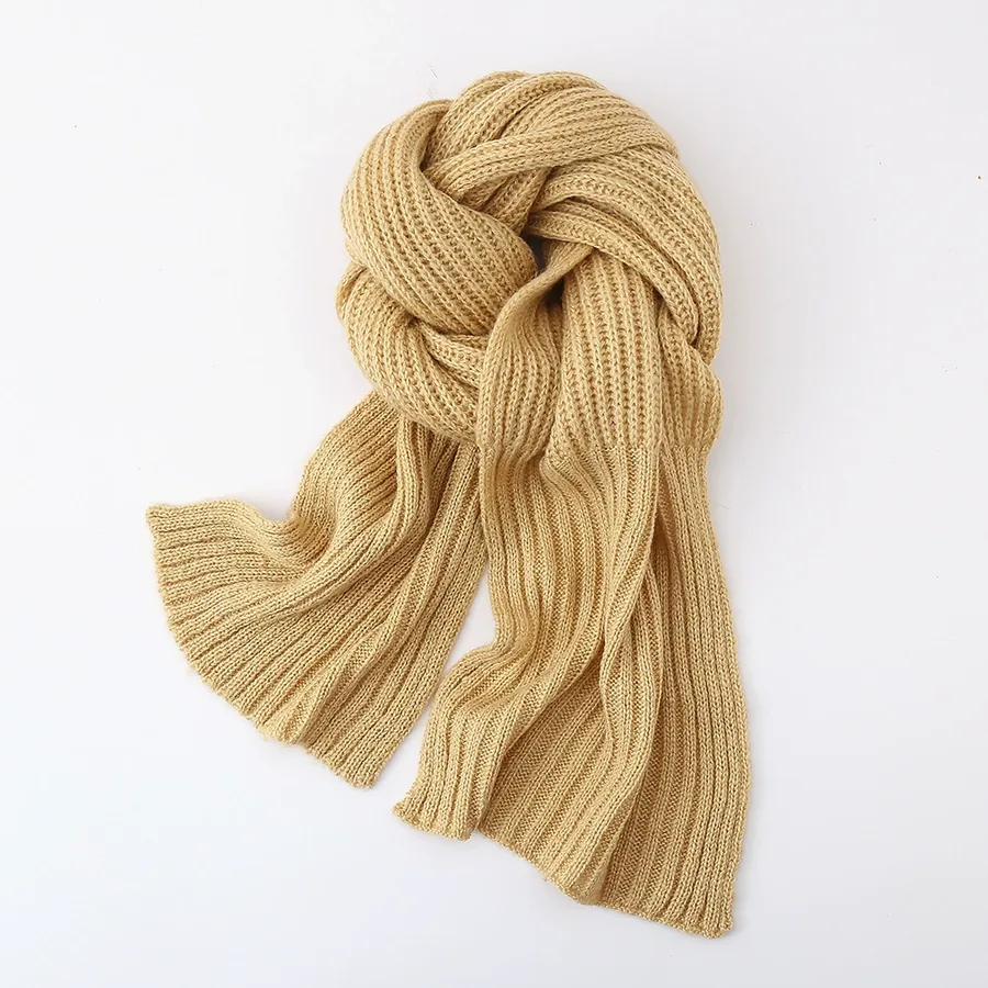 Acrylic Knit Solid Scarf view 2