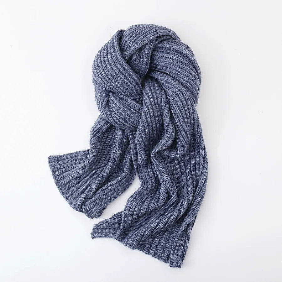 Acrylic Knit Solid Scarf view 4