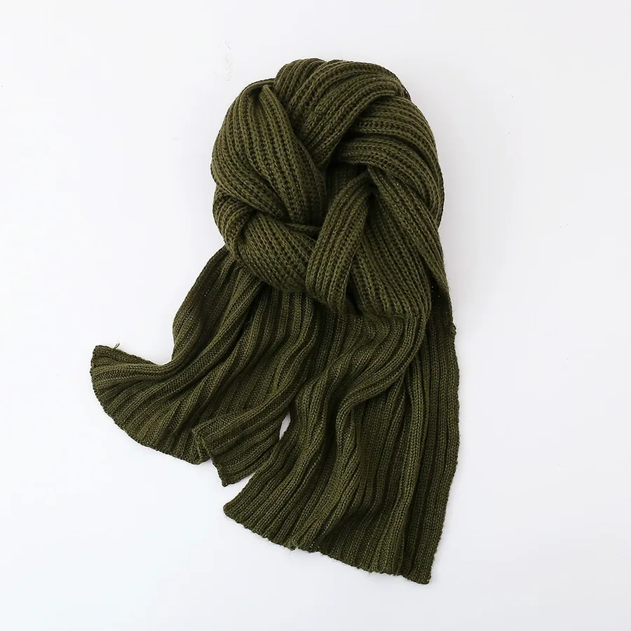 Acrylic Knit Solid Scarf view 6