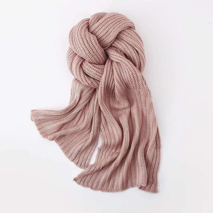 Acrylic Knit Solid Scarf view 7