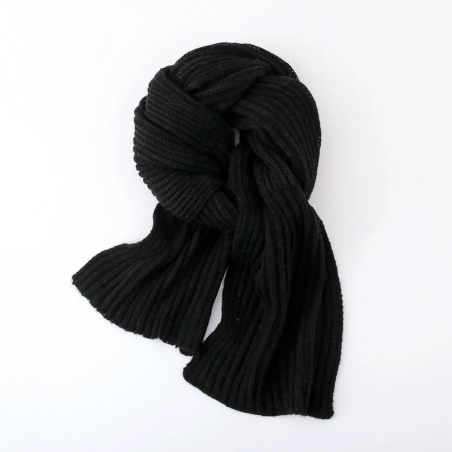 Acrylic Knit Solid Scarf view 8