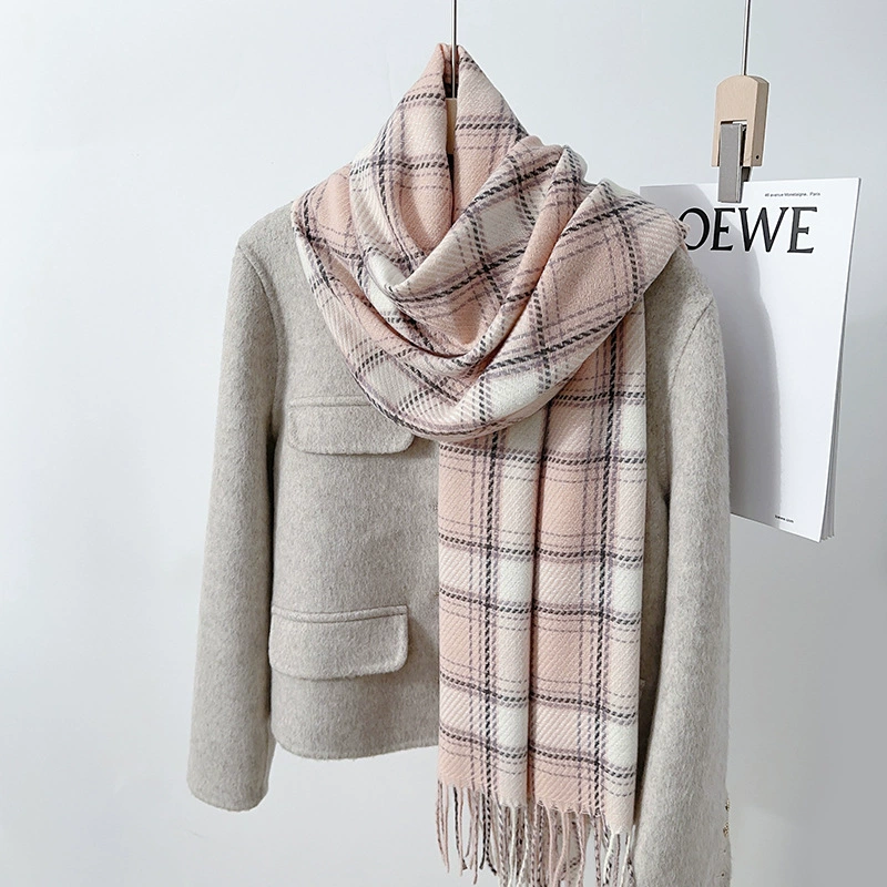 Fleece Plaid Fringe Scarf view 6