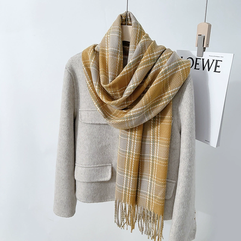 Fleece Plaid Fringe Scarf view 8