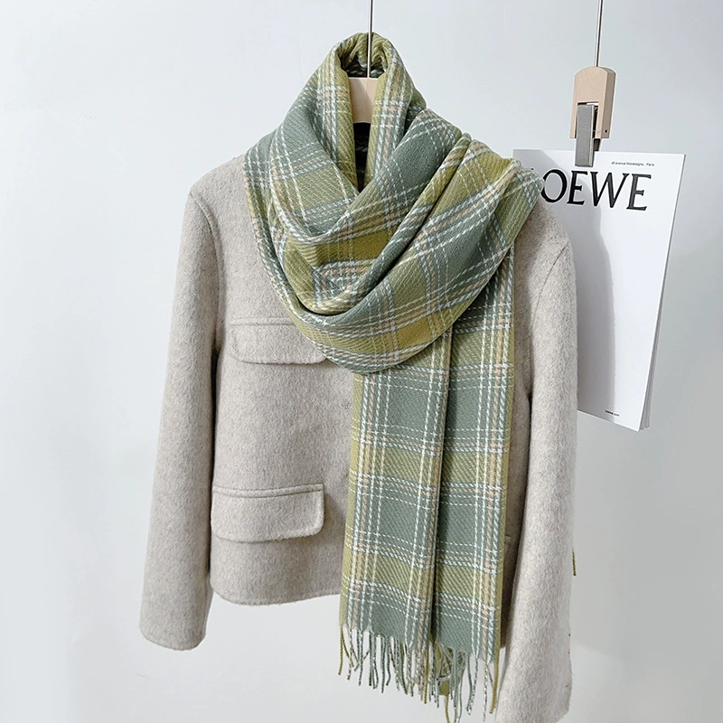 Fleece Plaid Fringe Scarf view 10