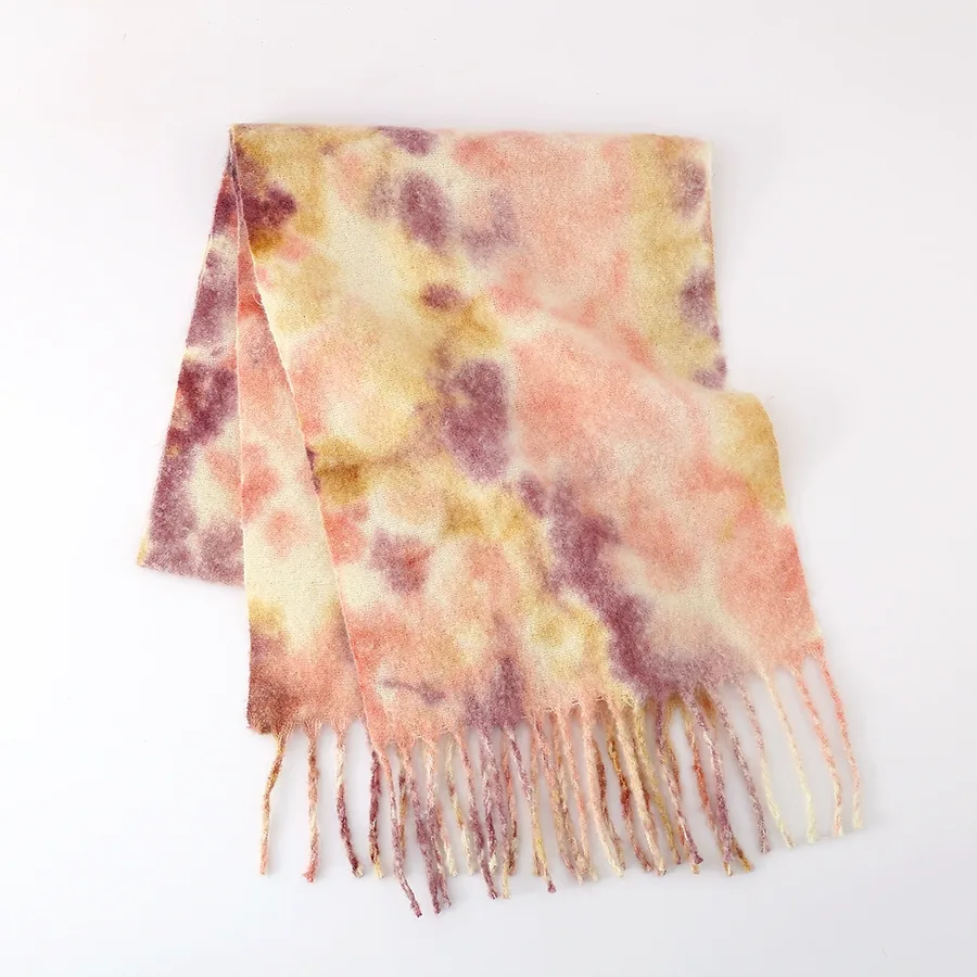 Polyester Mohair Gradient Scarf view 3