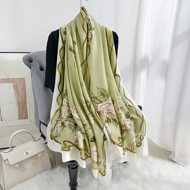 Polyester Floral Print Long Scarf