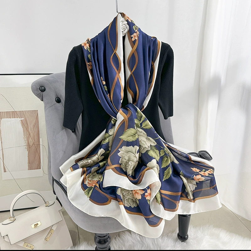 Polyester Floral Print Long Scarf view 2