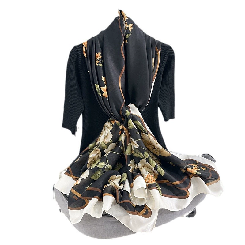 Polyester Floral Print Long Scarf view 5