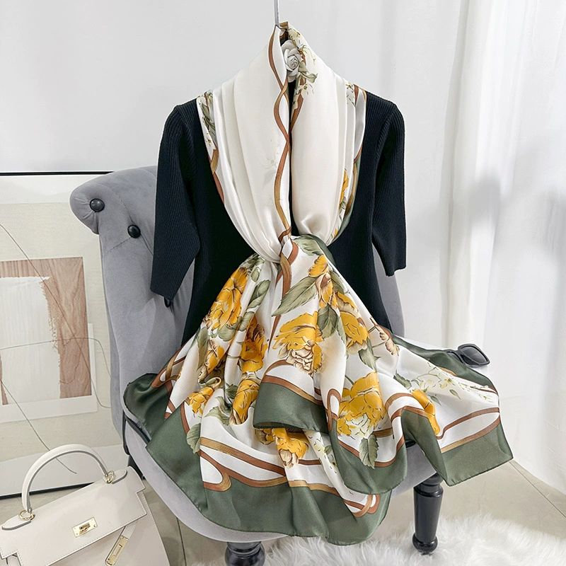 Polyester Floral Print Long Scarf view 7