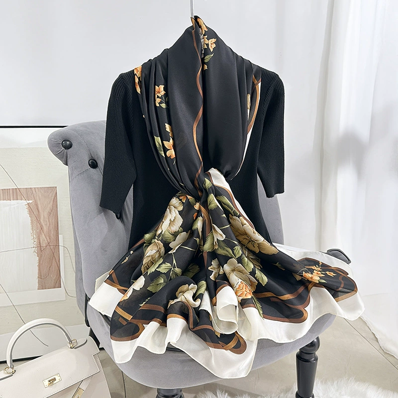 Polyester Floral Print Long Scarf view 8