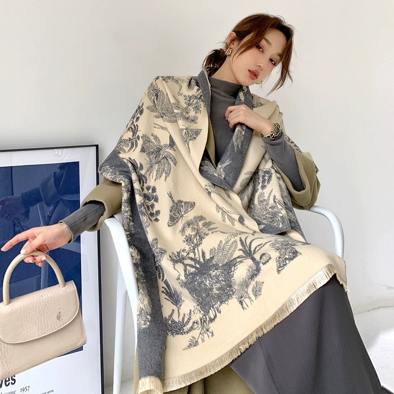 Floral Jacquard Office Wrap for Women view 2