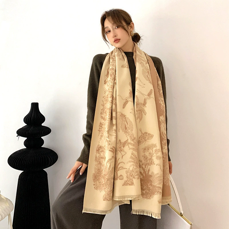 Floral Jacquard Office Wrap for Women view 3