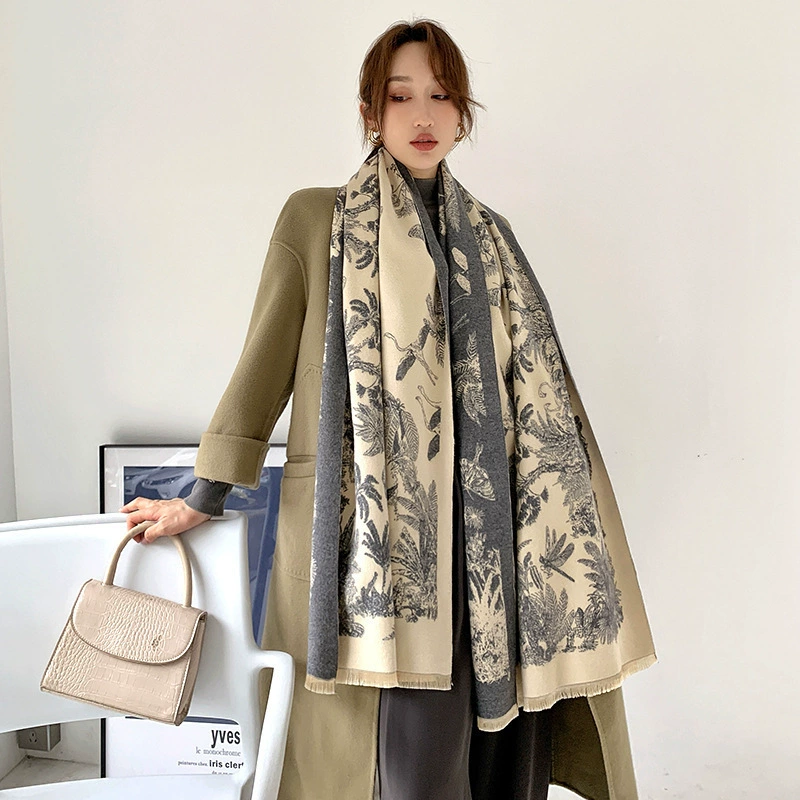 Floral Jacquard Office Wrap for Women view 4