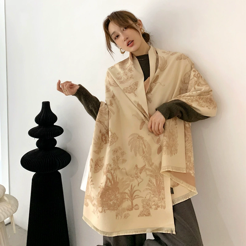 Floral Jacquard Office Wrap for Women view 6