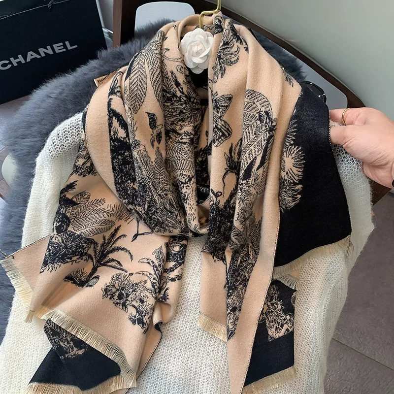 Floral Jacquard Office Wrap for Women view 9