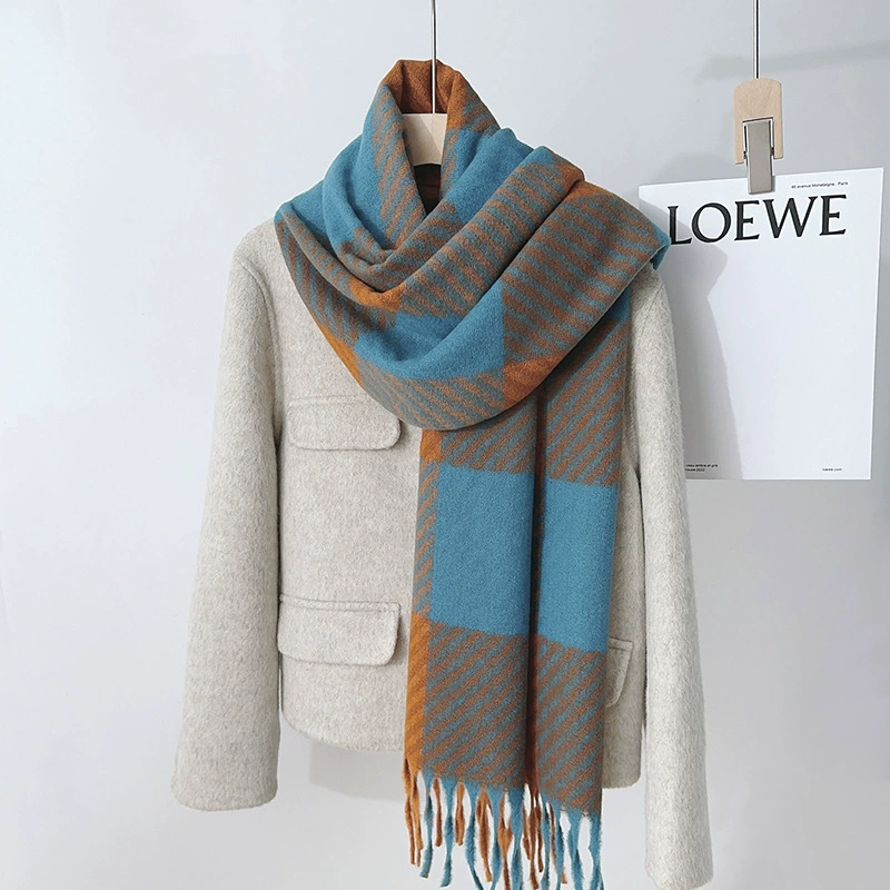 Fleece Plaid Fringe Scarf view 7