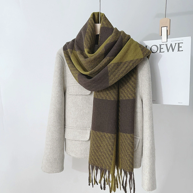 Fleece Plaid Fringe Scarf view 8