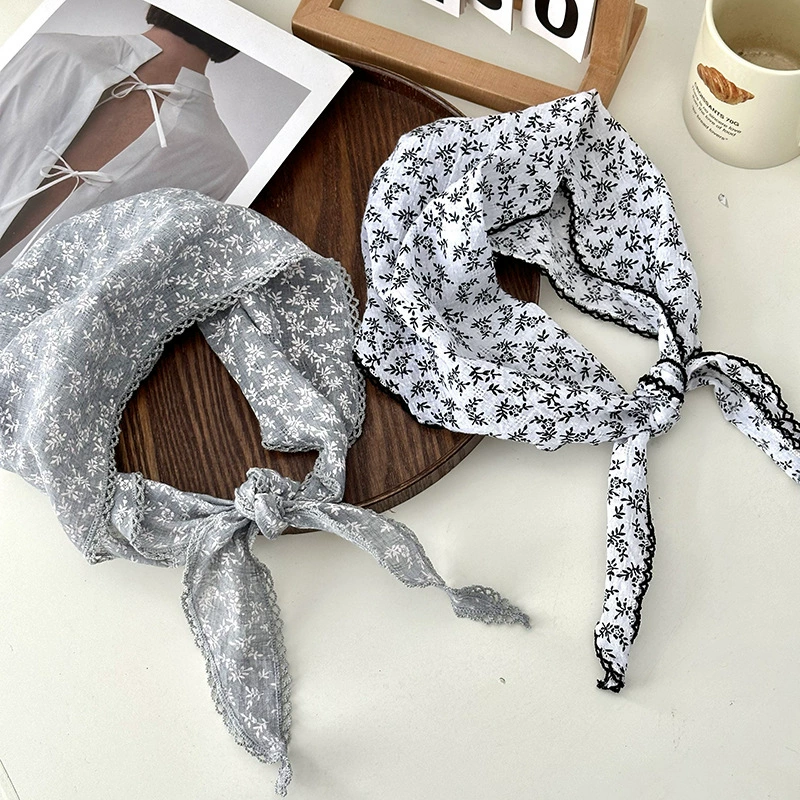 Cotton Linen Triangle Scarf