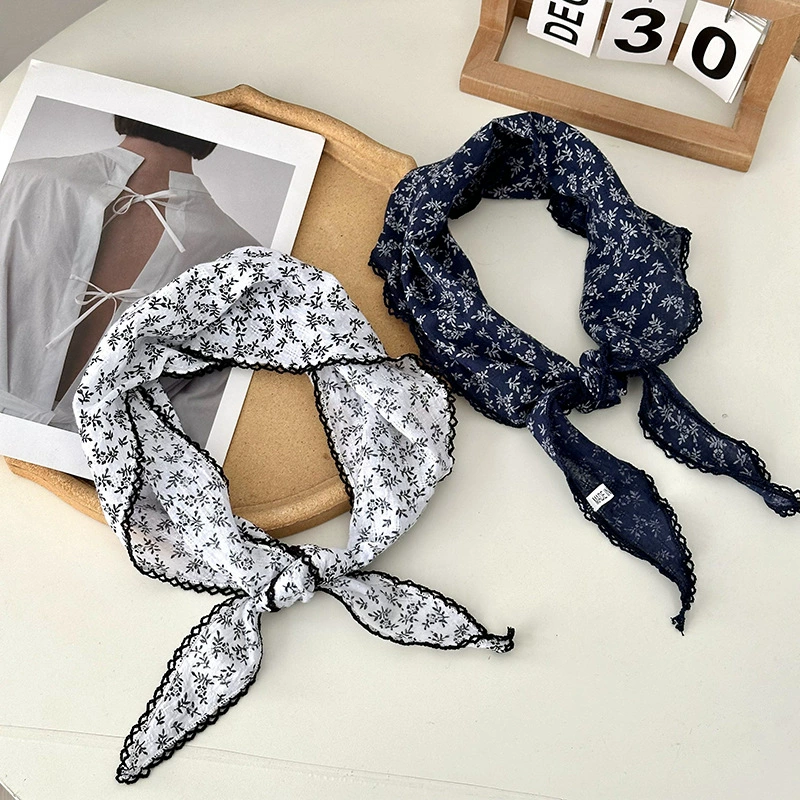 Cotton Linen Triangle Scarf view 4