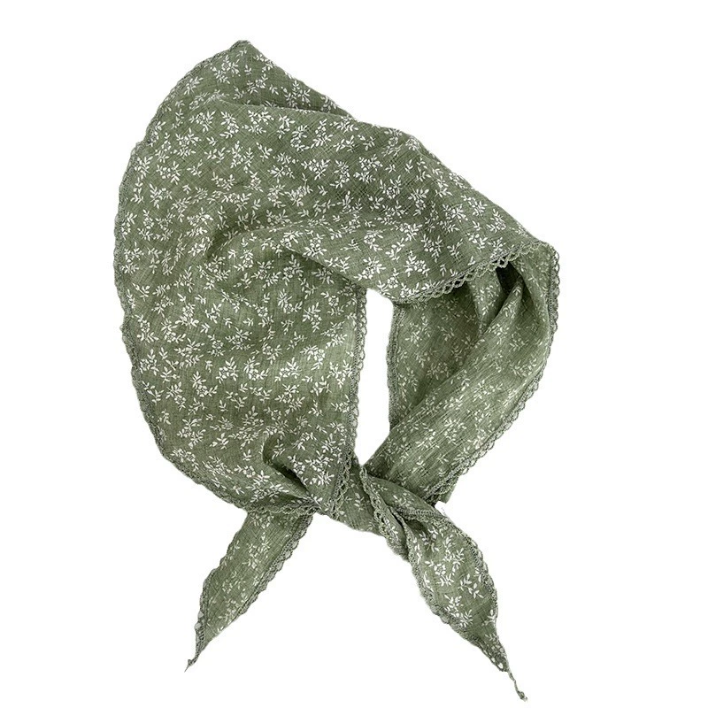 Cotton Linen Triangle Scarf view 5
