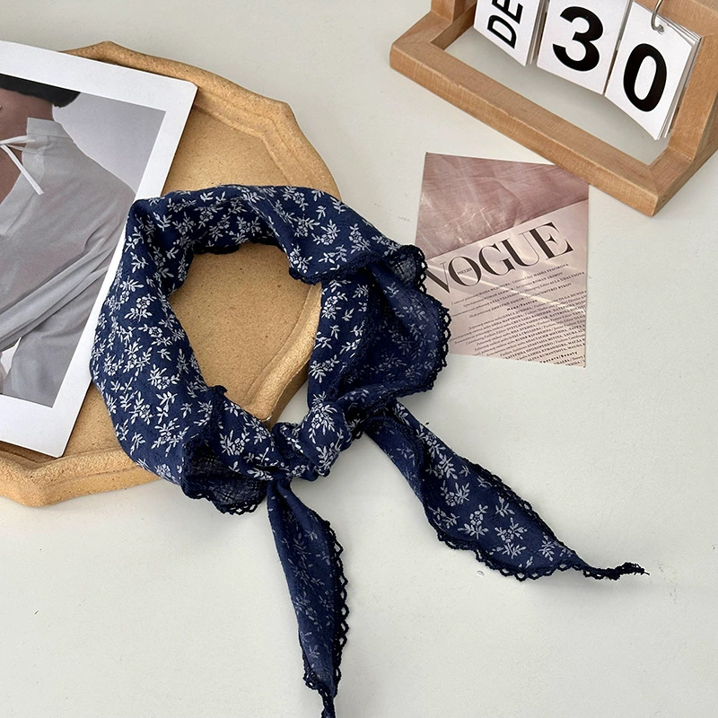 Cotton Linen Triangle Scarf view 6
