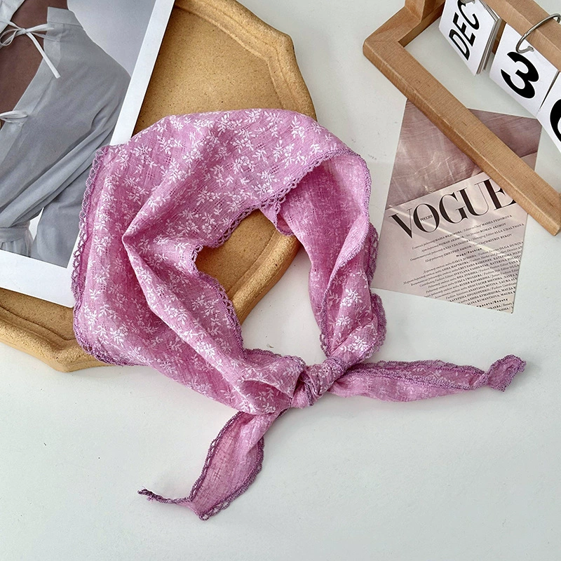 Cotton Linen Triangle Scarf view 8