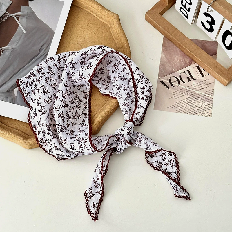 Cotton Linen Triangle Scarf view 10