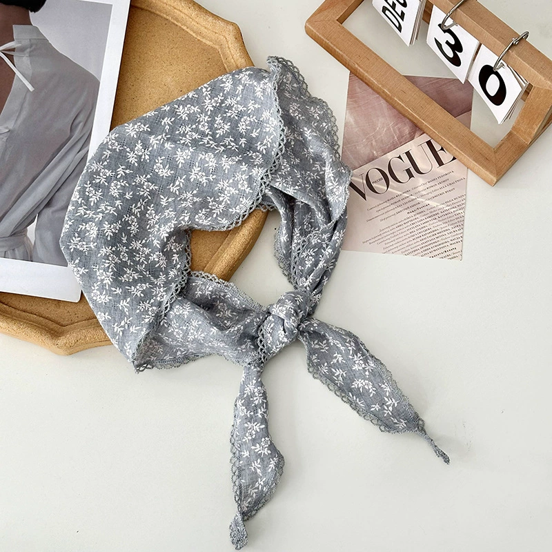 Cotton Linen Triangle Scarf view 11