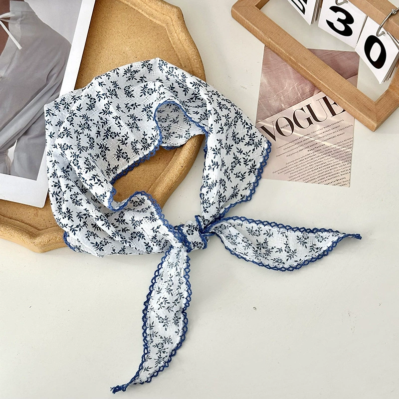 Cotton Linen Triangle Scarf view 12