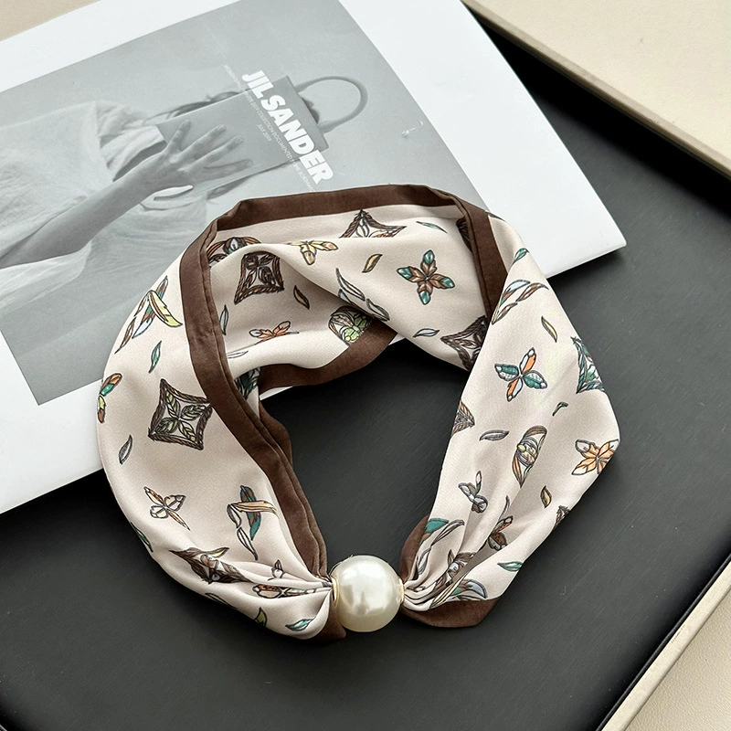 Magnetic Clasp Pearl Necklace Scarf view 6