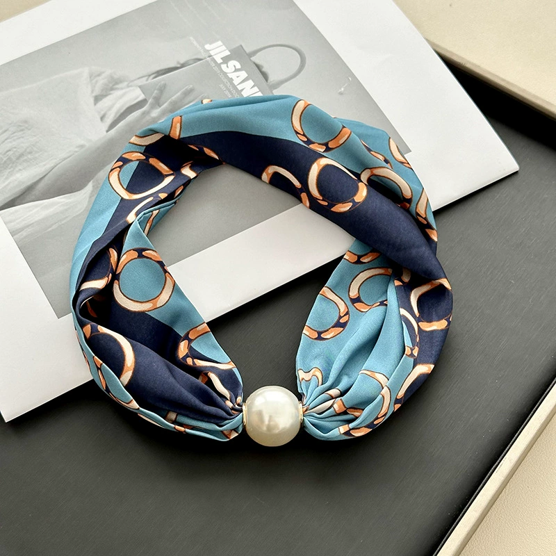 Magnetic Clasp Pearl Necklace Scarf view 7