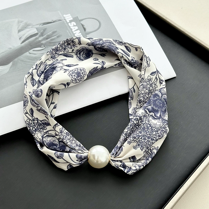 Magnetic Clasp Pearl Necklace Scarf view 11