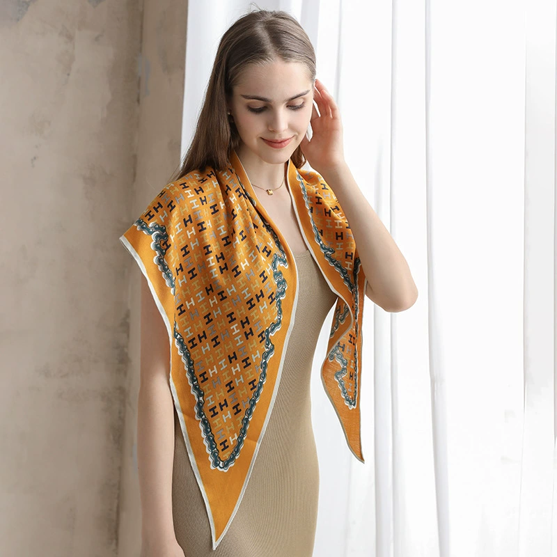 Chain Letter Print Triangle Scarf view 2