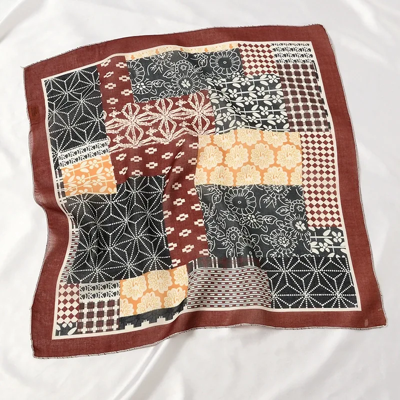Paisley Cotton Square Scarf for Hair view 4