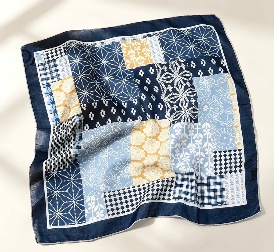 Paisley Cotton Square Scarf for Hair view 5