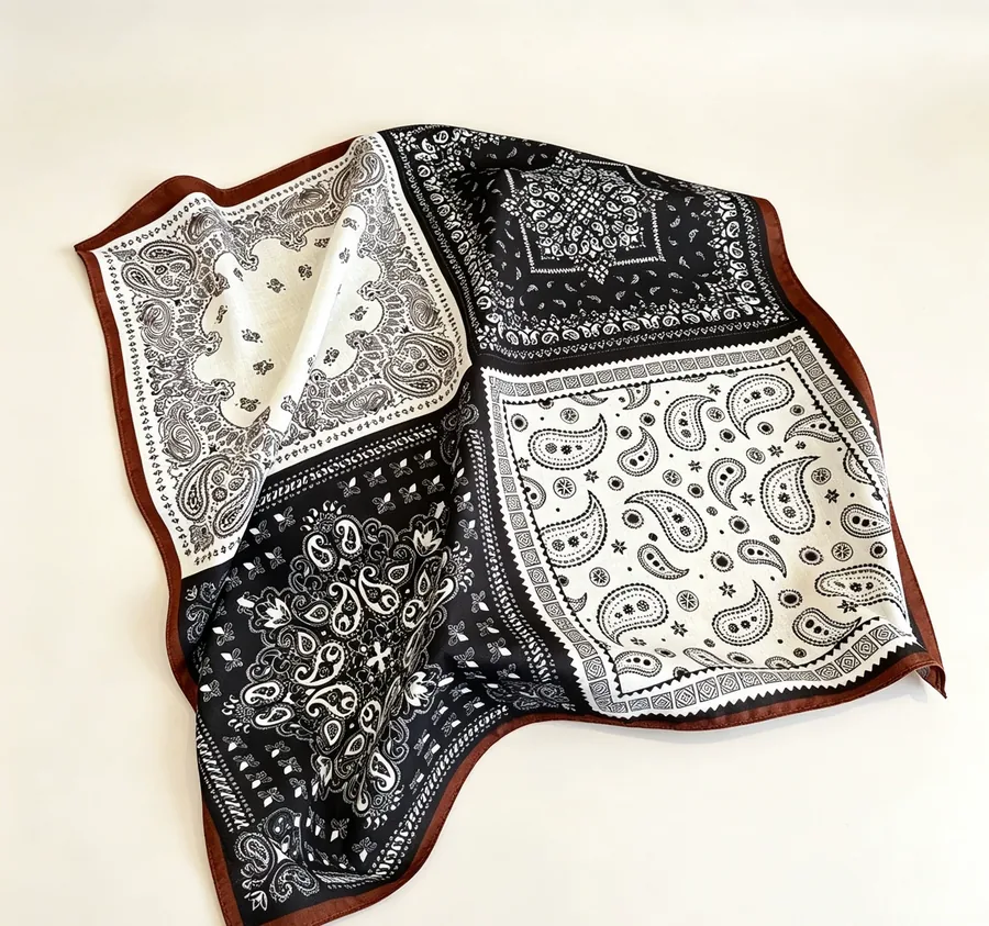 Paisley Cotton Square Scarf for Hair view 7
