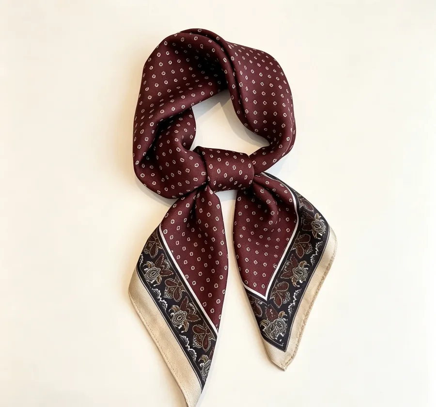 Paisley Cotton Square Scarf for Hair view 8