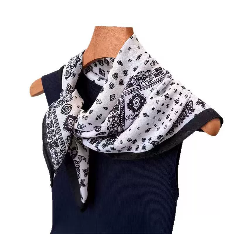 Paisley Cotton Square Scarf for Hair view 10