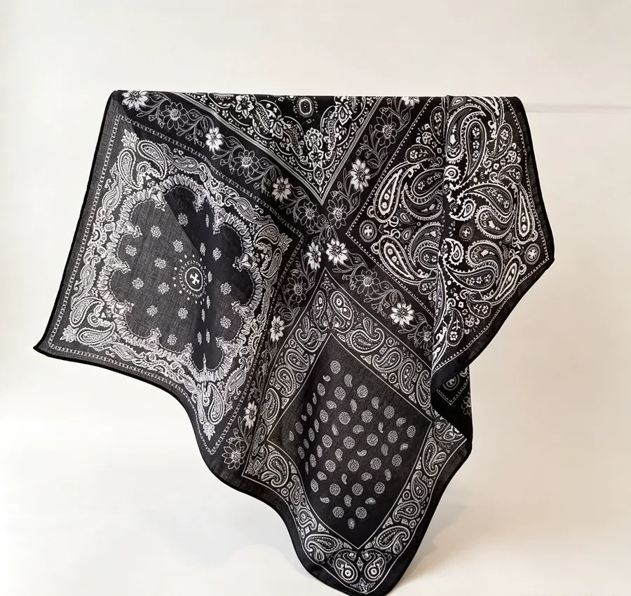 Paisley Cotton Square Scarf for Hair view 11