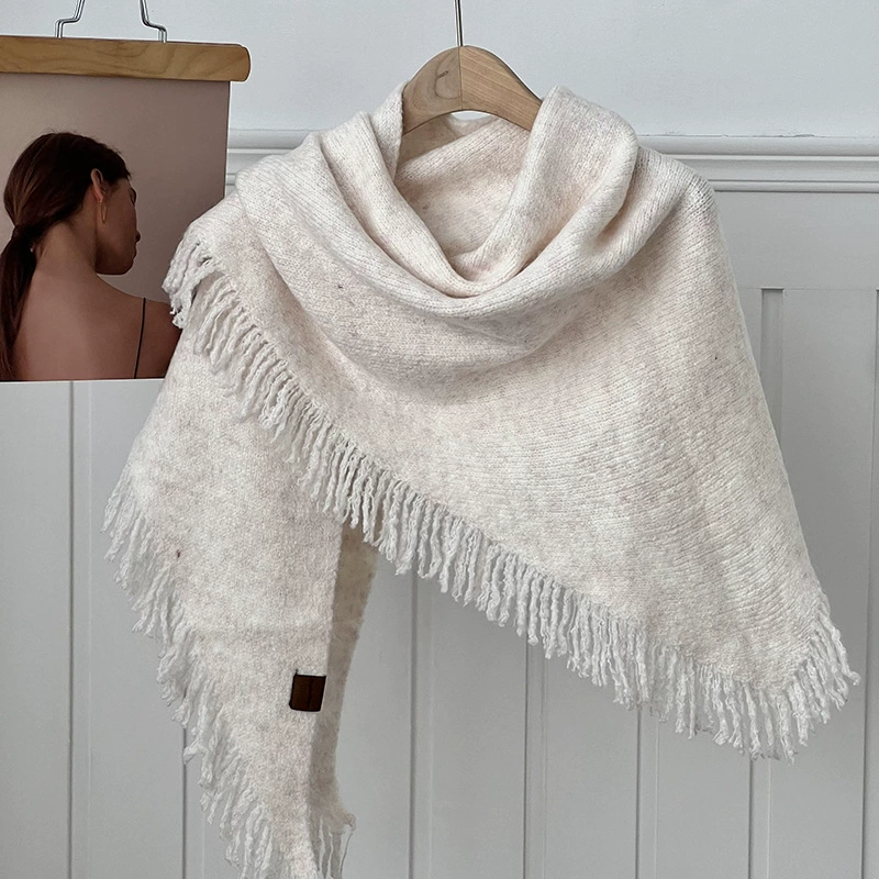 Wool Blend Fringe Shawl view 11