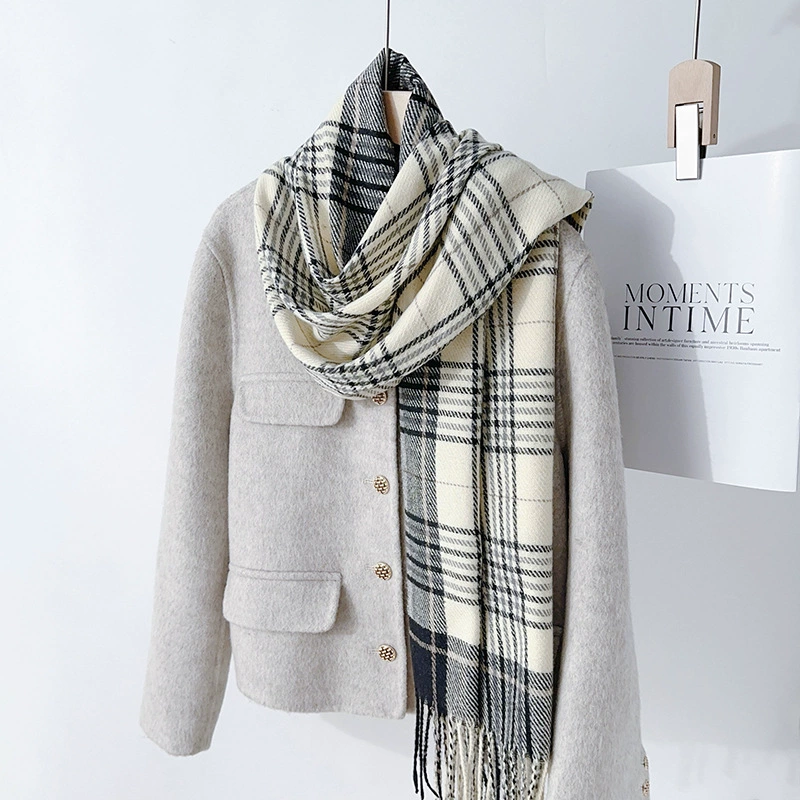 Fleece Plaid Fringe Scarf view 10
