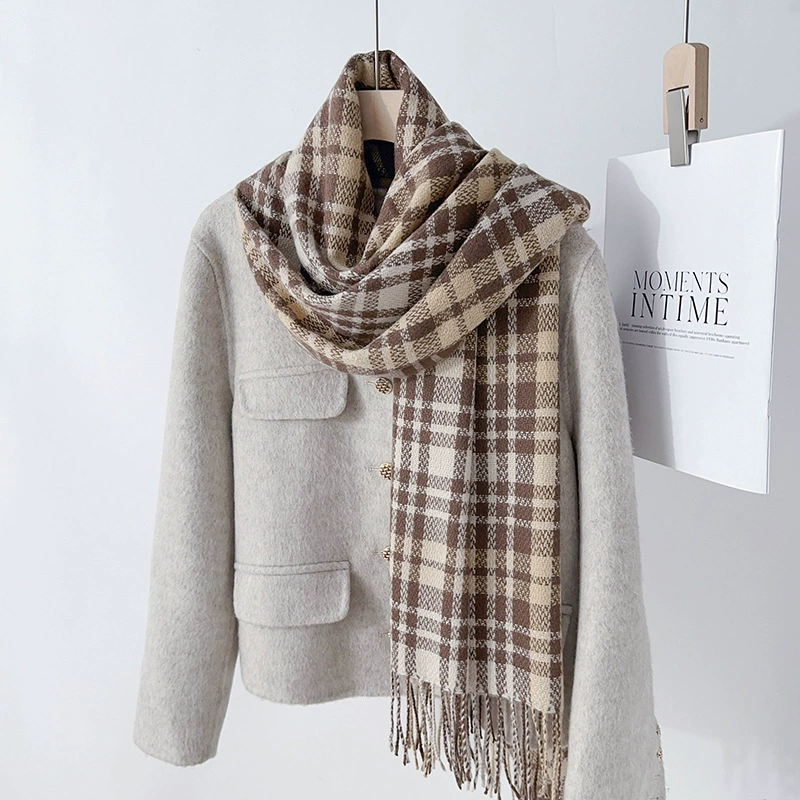 Fleece Plaid Fringe Scarf view 4