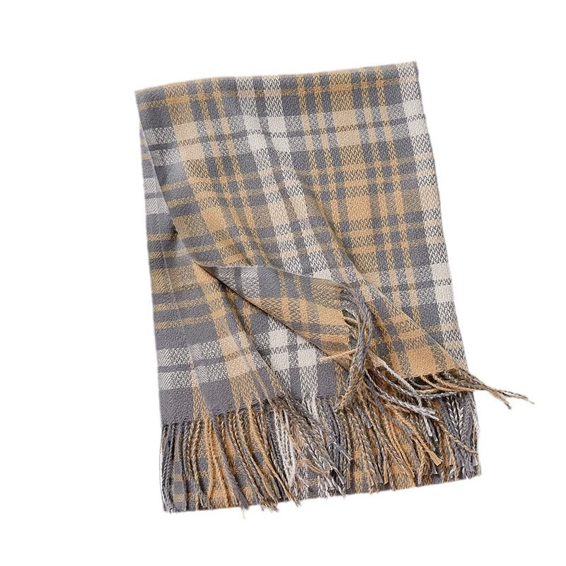 Fleece Plaid Fringe Scarf view 5