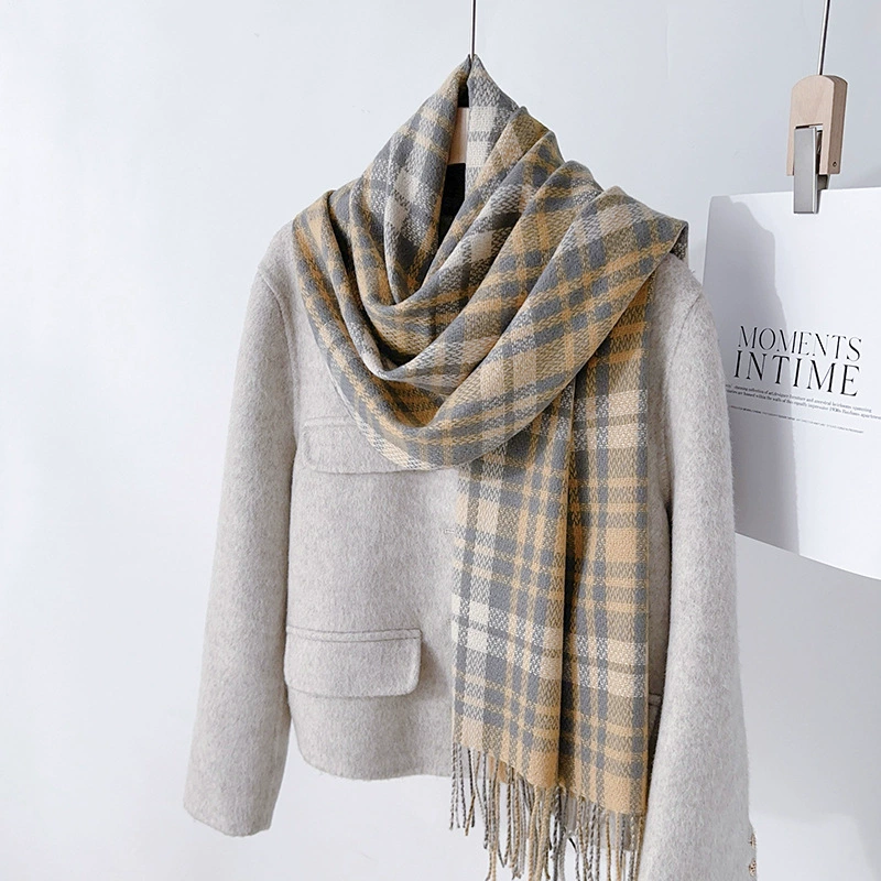 Fleece Plaid Fringe Scarf view 7