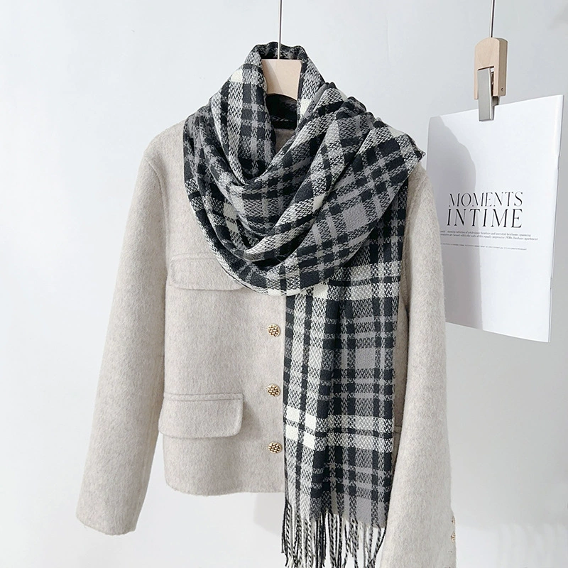 Fleece Plaid Fringe Scarf view 8