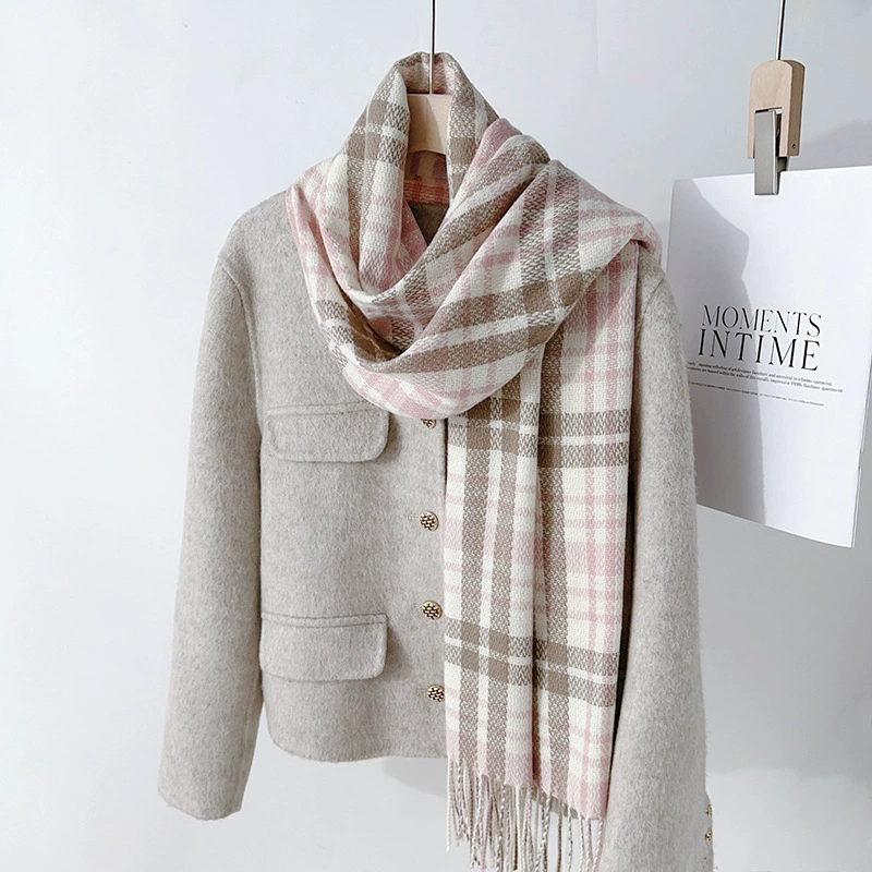 Fleece Plaid Fringe Scarf view 10