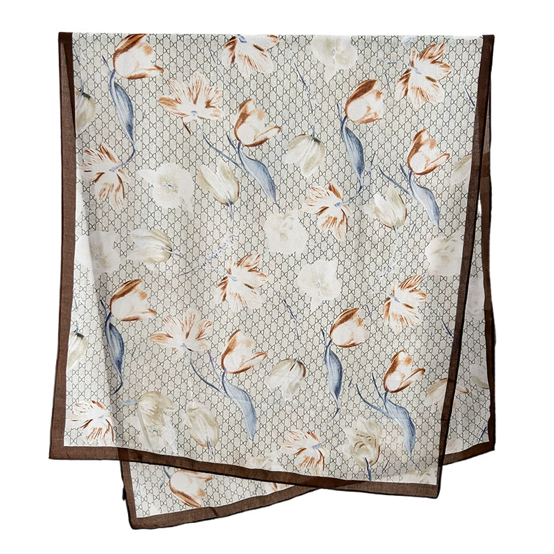 Cotton Feel Print Long Scarf view 5