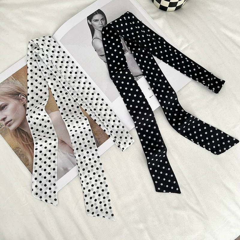 Polka Dot Narrow Scarf